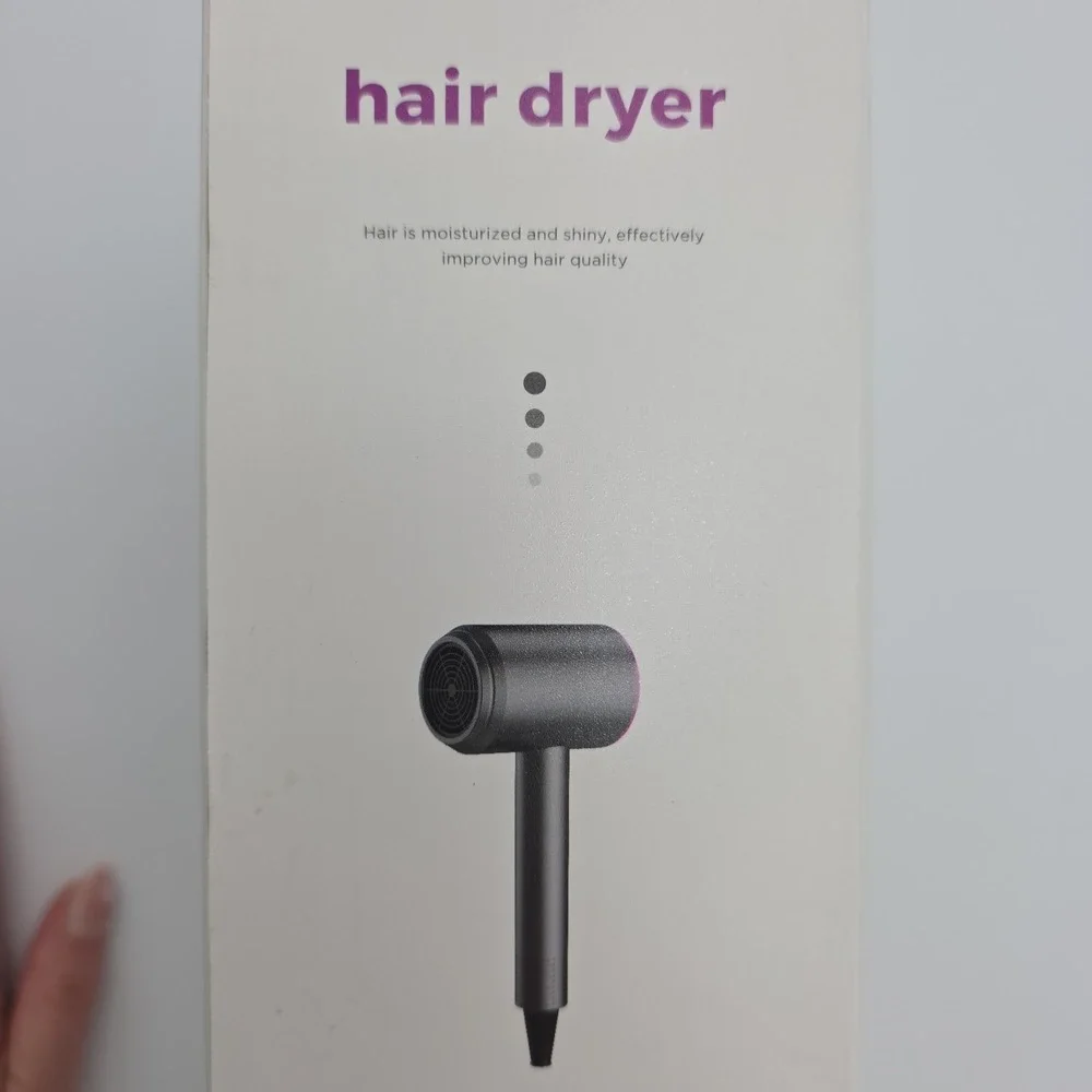 NIB! Pro Hair Dryer w/ High Speed Motor 360° Air Intake, Black & Purple